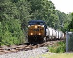 CSX 576 leads train L619-26 from track 1 to 2 at Fetner